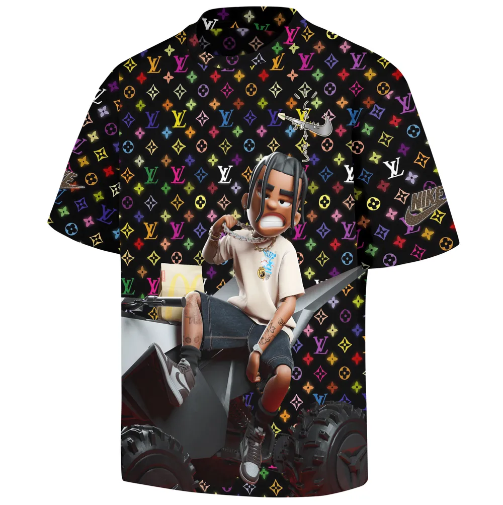 Travis Scott X Nike X Louis Vuitton X SUPREME T-shirt - 230524TD0023FU3 AOP Unisex Standard T-shirt 2 white s
