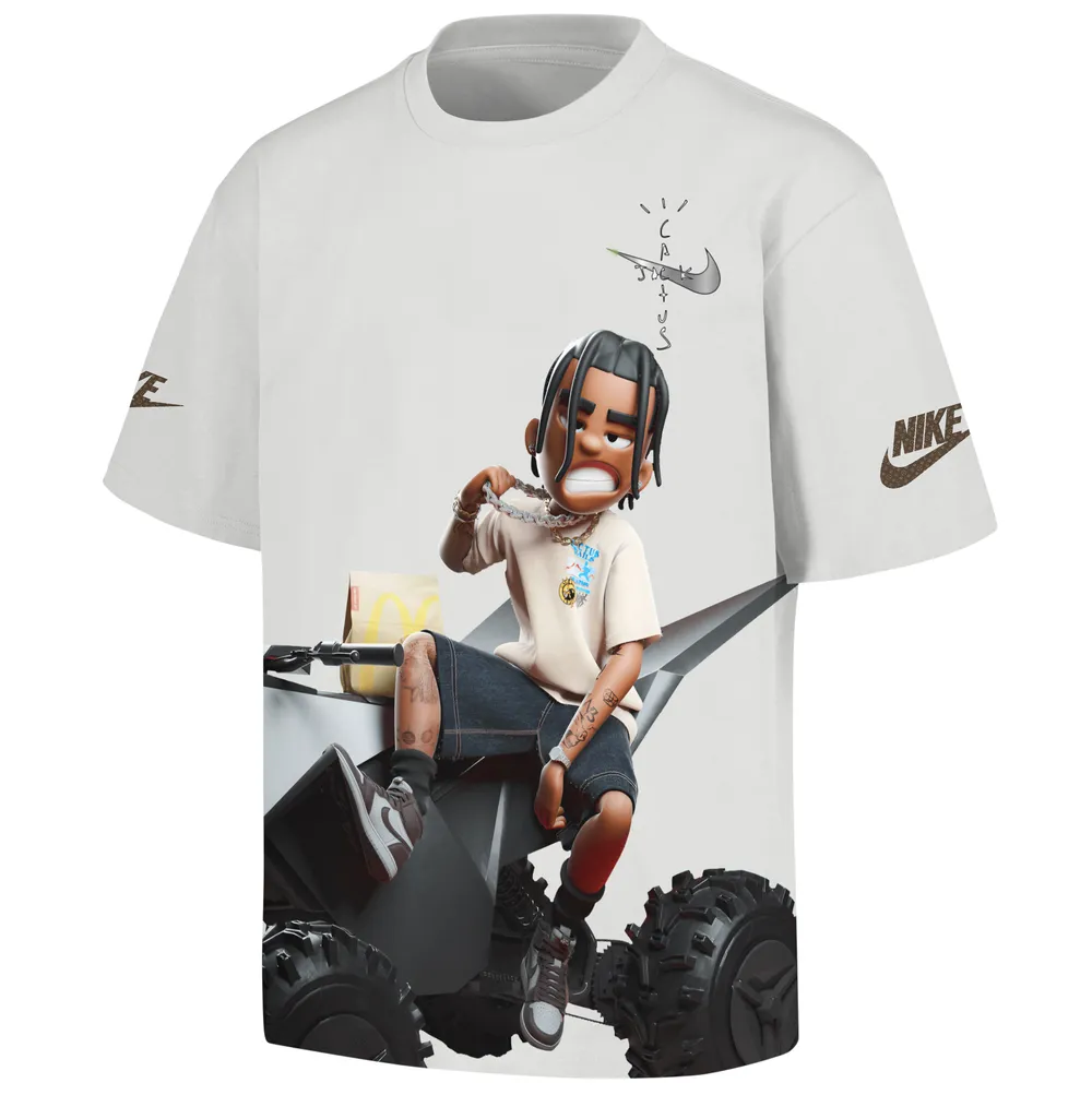 Travis Scott X Nike X Louis Vuitton X SUPREME T-shirt - 230524TD0023GY2 AOP Unisex Standard T-shirt 2 white s