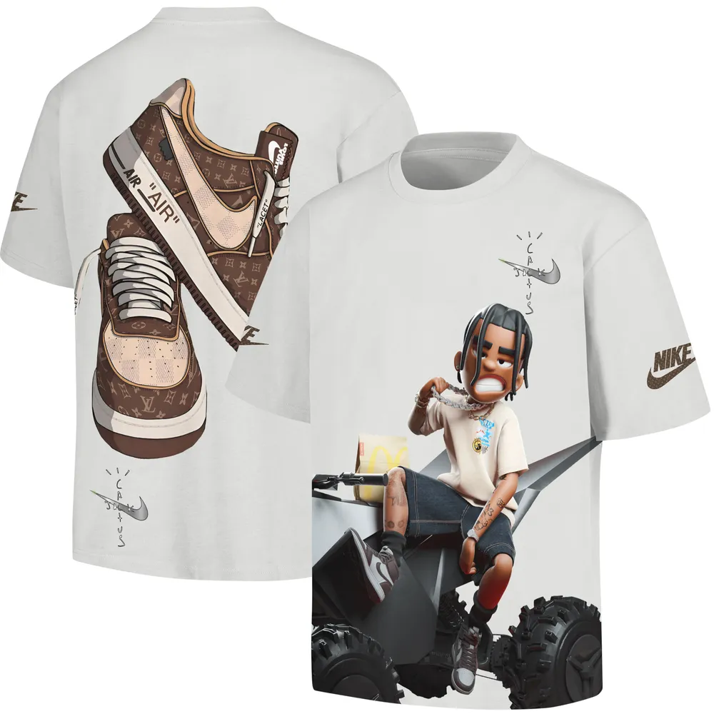Travis Scott X Nike X Louis Vuitton X SUPREME T-shirt - 230524TD0023GY2 AOP Unisex Standard T-shirt 2 white s