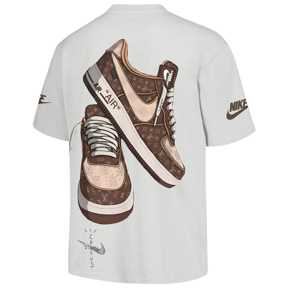 Travis Scott X Nike X Louis Vuitton X SUPREME T-shirt - 230524TD0023GY2 AOP Unisex Standard T-shirt 2 white s